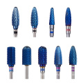 high quality blue medium large barrel cylinder carbide nail drill bits